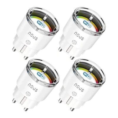 Afbeelding van Alexa wifi stopcontact, intelligent stopcontact met stroomverbruik, elektriciteitsmeter, timer, overspanningsbeveiliging, app afstandsbediening, accessoires voor Amazon Echo,