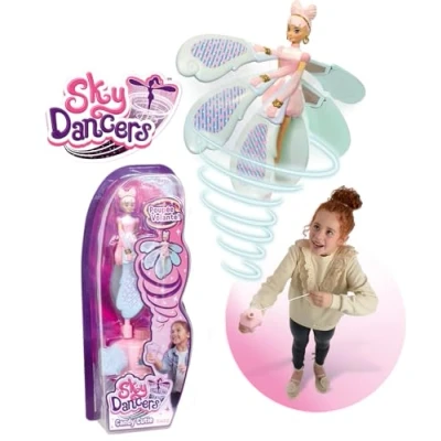 Afbeelding van SKY DANCERS Candy Cutie pop magische vliegende feeënpop voor kinderen vanaf 6 jaar die met zijn touwwerper de lucht in gaat, werkt zonder batterij Lansay