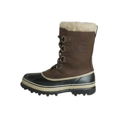 Afbeelding van Sorel Caribou Snowboots, Heren, Maat: 40.5, Brown Leer/ synthetisch