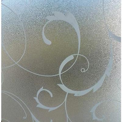 Afbeelding van Venilia Volute Vitro statische folie, melkglasfolie, privacyfolie, transparant, 67,5 cm x 1,5 m, 200 µm (dikte: 0,2mm), 53019