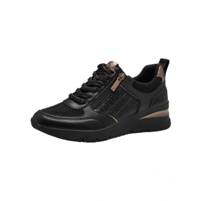 Afbeelding van Tamaris Sneakers zwart Textiel Dames