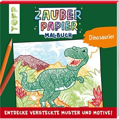 Afbeelding van Zauberpapier Malbuch Dinosaurier: Entdecke versteckte Muster und Motive
