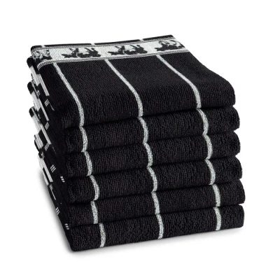 Afbeelding van DDDDD Keukendoek Koeien Zwart 6 stuks