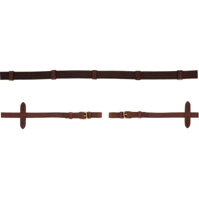 Afbeelding van BR Teugel Linnen 19mm Ronde Gespen Tobacco Full