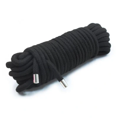 Afbeelding van BDSM Bondage Katoenen Touw Zwart 20 Meter