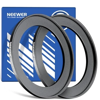 Afbeelding van Neewer Step Up 2 stuks 58 77 mm adapterringen met ultradunne reinigingsdoek van aluminiumlegering voor cameralens gebruik filter