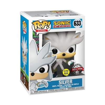 Image de Figurine Funko Pop Games Sonic the Hedgehog Silver Brillant dans le noir Avant Première Fnac