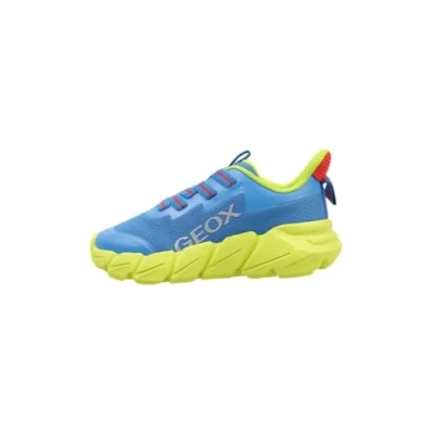 Afbeelding van Geox Flexyper Sneakers laag voor kinderen, Maat: 28, Blau Textiel/ synthetisch