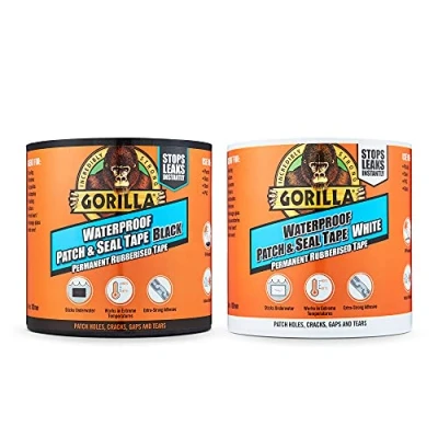 Afbeelding van Gorilla 2 stuks 3 m zwart/wit waterdicht plakband 9044711