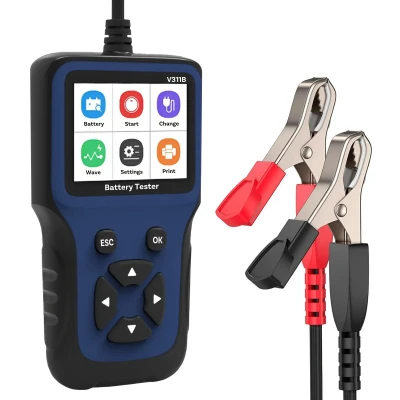 Afbeelding van MMOBIEL Accutester voor de auto, geüpgraded, 12 V, batterijtester en dynamo met kleurendisplay, 100 2000 CCA, oplaadtester, gezondheidsbatterij, start opladen, verificatie auto