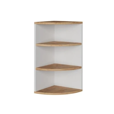 Afbeelding van Vicco EckiHoekplank 30 x 60 cm Eik wit/goud
