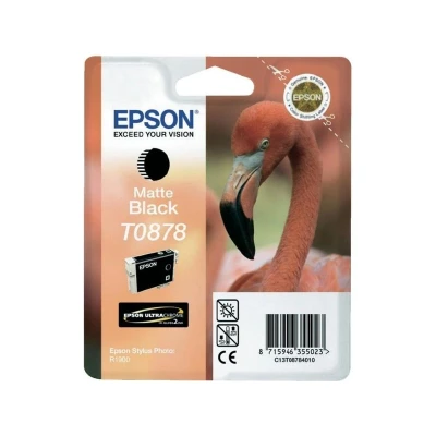 Afbeelding van Epson T0878 (C13T08784010) Inktcartridge Mat zwart