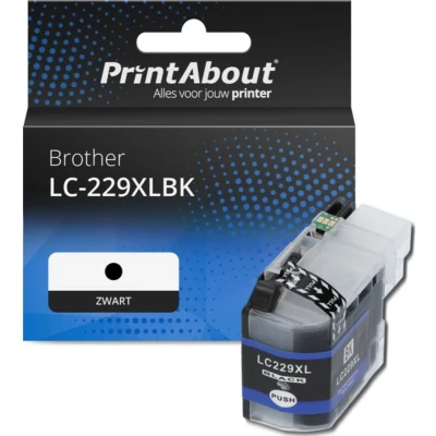 Afbeelding van Huismerk Brother LC 229XLBK Inktcartridge Zwart Extra hoge capaciteit