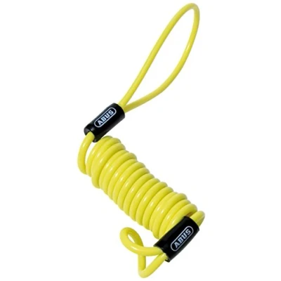 Image de Abus Memory Cable Câble de Rappel pour Le visuel Bloque Disque la sécurité des Motos, Jaune
