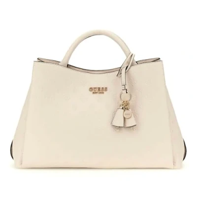 Afbeelding van GUESS schoudertas Phoebe Large Girlfriend Satchel Cream White Logo crème