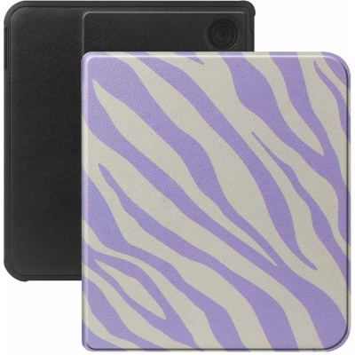 Afbeelding van Selencia Vivid Bookcase voor de Kobo Libra Colour Zebra Light Lilac