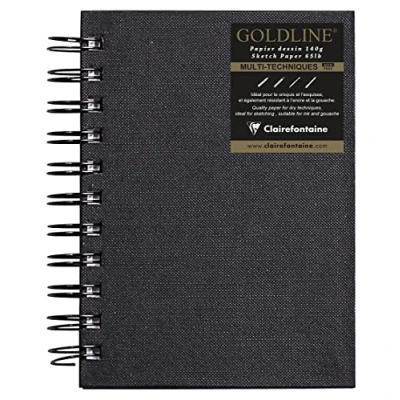 Image de Carnet Goldline A6 10,5x14,8cm Portrait 64P 140G Spirales Clairefontaine