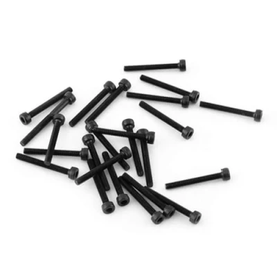 Afbeelding van M3 zwarte zeskantboutenset, 12,9 kwaliteit koolstofstaal, accessoires voor reparatiegereedschap, 4 50 mm, hoge sterkte (M3 x 25 mm 【Halve tand】 24 stuks/verpakking)