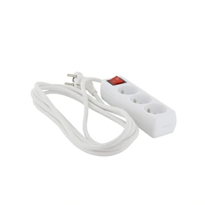 Image de CHACON Bloc 3 x 16 A avec Interrupteur m Blanc (FR)