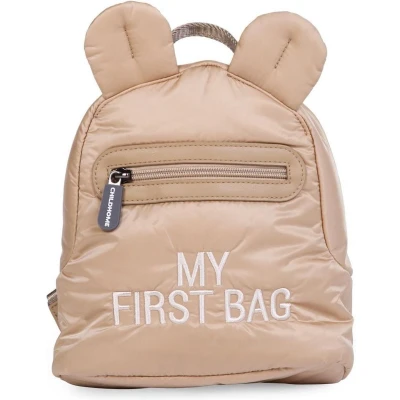 Afbeelding van Childhome Kids My First Bag Gewatteerd Beige Kinderrugzak