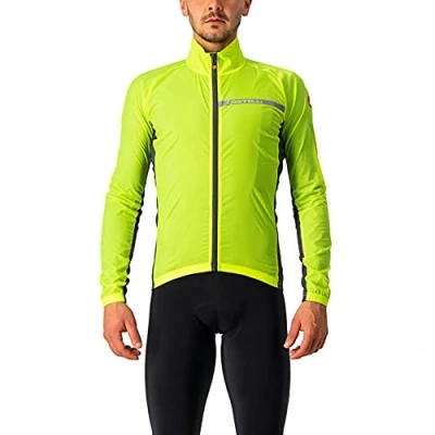 Afbeelding van Castelli Windstopper JACKET Heren FLUO Grijs SQUADRA STRETCH YELLOW DARK GRAY S