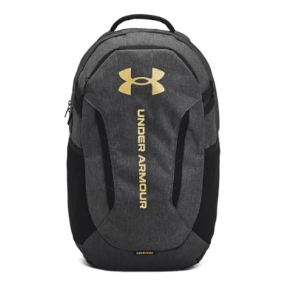 Afbeelding van Under Armour Hustle 6.0 Rugzak, uniseks, 1 stuk, (005) zwart gemêleerd / metallic goud, Eén maat, Rugzak