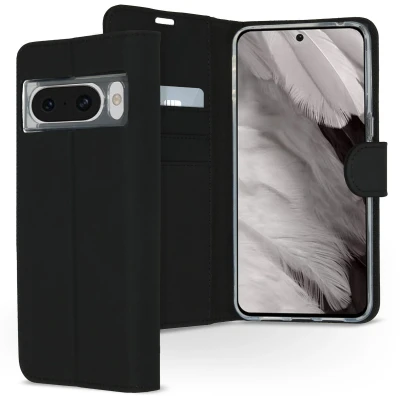 Afbeelding van Accezz Hoesje Geschikt voor Google Pixel 8 Pro Met Pasjeshouder Wallet Softcase Bookcase Zwart