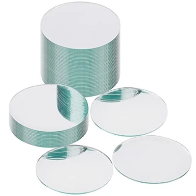 Afbeelding van Belle Vous Ronde Muur Tegels (50 Pak) 7,5 cm Spiegel Glazen Voor DIY Projecten, Hobby en Huis Decoratie Mozaïek Decor Spiegels Woon Slaapkamer