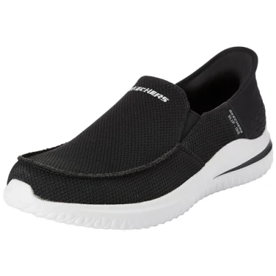 Afbeelding van Skechers Delson 3.0 Instappers, Heren, Maat: 47.5, Black Textiel