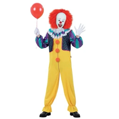 Afbeelding van Smiffys IT The Movie Pennywise Costume Kostuum M Geel