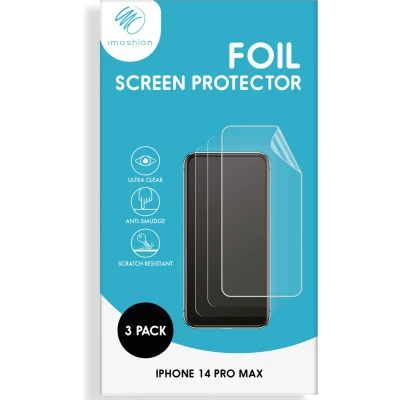 Afbeelding van iMoshion Screenprotector 3 Pack iPhone 14 Pro Max Folie