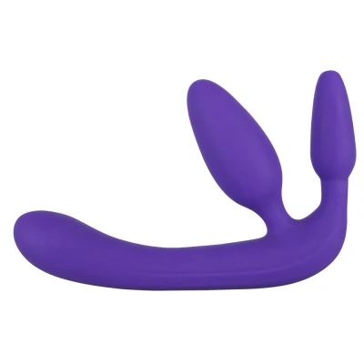 Afbeelding van Drie Dubbele Voorbind Dildo Paars Lengte: 20 cm Diameter: 1,4 Siliconen