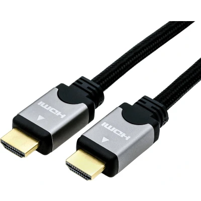 Afbeelding van ROLINE HDMI HighSpeed kabel met Ethernet, M/M, zwart / zilver, 5 m