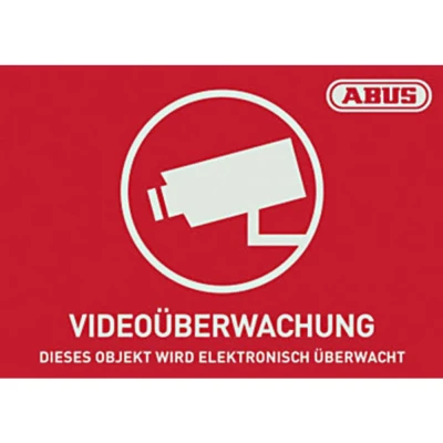 Afbeelding van ABUS AU1420 Waarschuwingssticker Camerabewaking Taal Duits (b x h) 148 mm 105