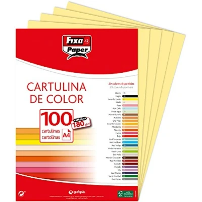 Afbeelding van Fixo Paper 1110463 karton, A4, 180 g, citroengeel, 100 stuks
