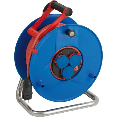Afbeelding van Brennenstuhl Garant Bretec IP44 Kabelhaspel, voor bedrijfsmatig gebruik, 50 m kabel in rood, speciaal kunststof, gebruik bouwplaatsen en continu buiten, Made Germany