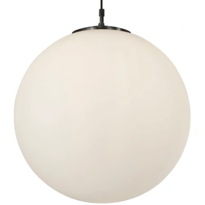 Afbeelding van Searchlight Atom Hanglamp Ø 40 X 120 Cm Mat Opaal En Zwart