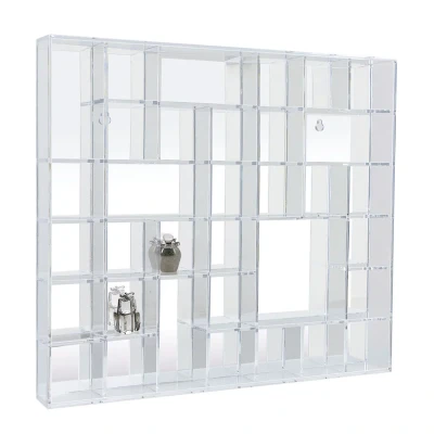 Afbeelding van Safe Safe, Acryl, Vitrine met schuifdeur, Mini 34 vakken Transparant afm: 450x45x400 mm. per st.