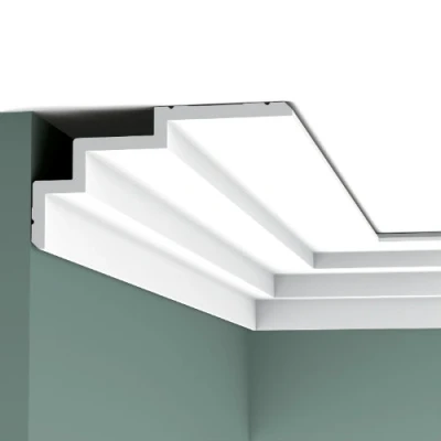 Afbeelding van Kroonlijst Orac Decor C392 modern STEPS Sierlijst design wit 2m