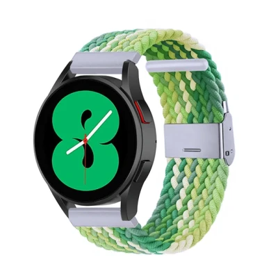 Afbeelding van Garmin Venu / Sq Sq2 2 plus Braided nylon bandje Groen lichtgroen