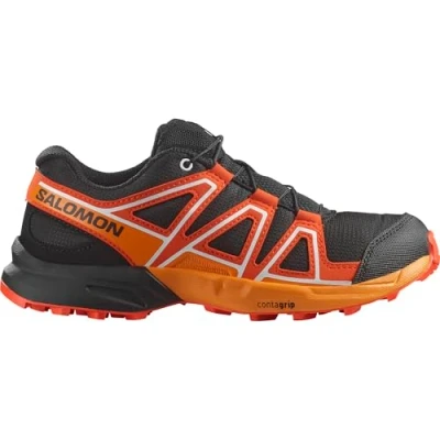 Afbeelding van Salomon Speedcross Unisex Outdoorschoenen voor kinderen, Maat: 30, Black/cherry tomato/turmeric Imitatieleer/ textiel