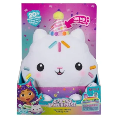 Afbeelding van Gabby&#039;s Poppenhuis Cakey Cat interactief knuffeldier van 25 cm met geluiden