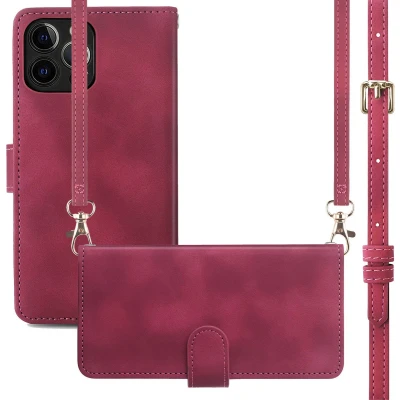 Afbeelding van iMoshion Hoesje Geschikt voor iPhone 12 / Pro met Pasjeshouder Bookcase koord Rood