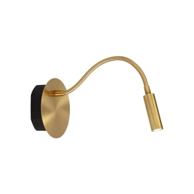 Afbeelding van Lucide JOLIJN Oplaadbare Bedlamp Accu/Batterij 11 cm LED 1x2W 3000K Magnetisch Mat Goud / Messing