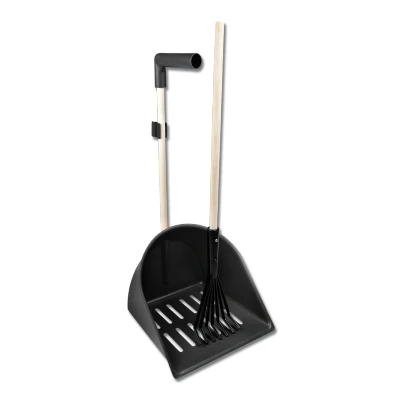 Image de Waldhausen Pelle et Râteau à Crottin XL Shaker avec Noir