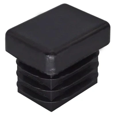 Afbeelding van SKIR&#039;CO Set van 20 rechthoekige kunststof doppen 15 x mm zwart RAL 9005