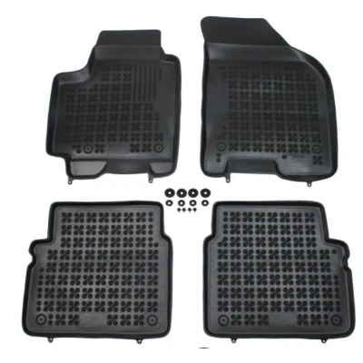 Afbeelding van REZAW PLAST 202101 Vloermatset Rubber voor en achter Zwart DAEWOO: Kalos Saloon, Hatchback