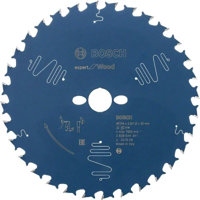 Image de BOSCH 2608644341 lame de scie circulaire Expert pour le bois 254 x 30 2.6/1.8 mm, 32T