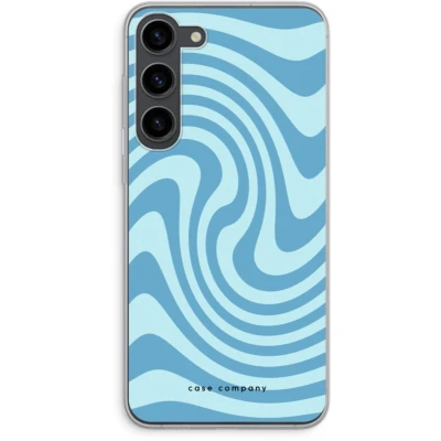 Afbeelding van Case Company® hoesje geschikt voor Samsung Galaxy S23 Plus Swirl Blauw Soft Cover Telefoonhoesje Bescherming aan alle Kanten en Schermrand