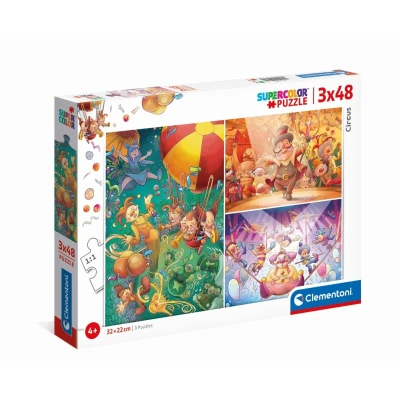 Afbeelding van CLEMENTONI PUZZEL 3 X 48 STUKJES CIRCUS